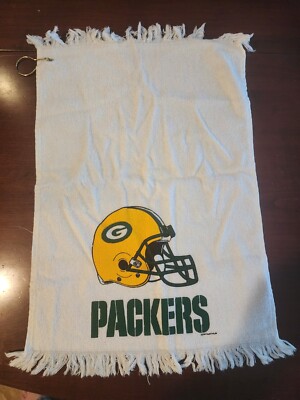 Green Bay Packers Official NFL Logo Towel White w/ Hook