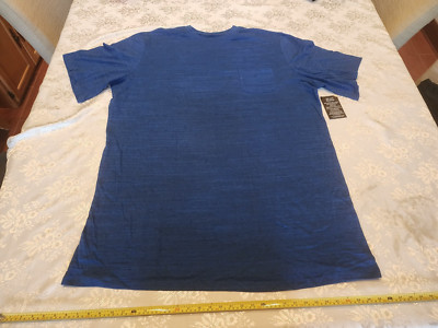King Size 2XL Tall Pullover Blue Short Sleeve Pocket Tee New w/Tags