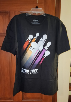 STAR TREK Licensed Adult Men's Graphic Tee Shirt 2XL - Black