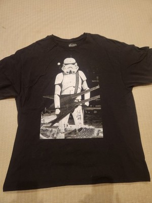 Star Wars Storm Trooper 2XL Black Men's/Unisex Short Sleeve T-Shirt Crew Neck