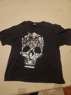 The Walking Dead Men's/Unisex T-Shirt 2XL Black Crew Neck Short Sleeve