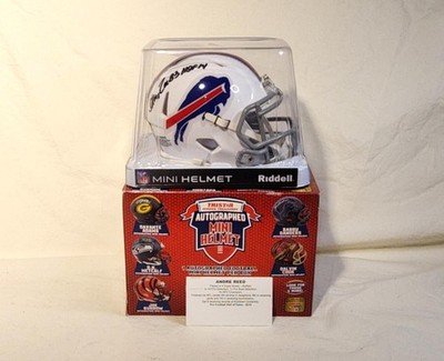 ANDRE REED Autographed Mini Helmet Buffalo Bills Signed 83 HOF 14 Tristar