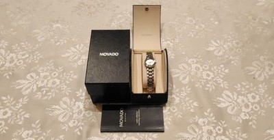 Movado Ladies SE Sports Edition Museum T4A4028K Silver Dial Swiss Quartz Box Ins
