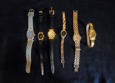 Lot of 6 Women's Fashion Watches Timex Geneva Consort Rumours