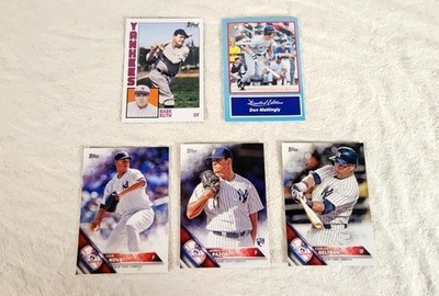 New York Yankees 5 Card Lot Babe Ruth Don Mattingly Carlos Beltran Pazos RC